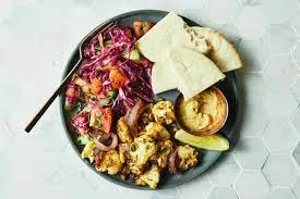 Fried Cauliflower Boxed Meal with White Pita Fried Cauliflower Boxed Meal with White Pita