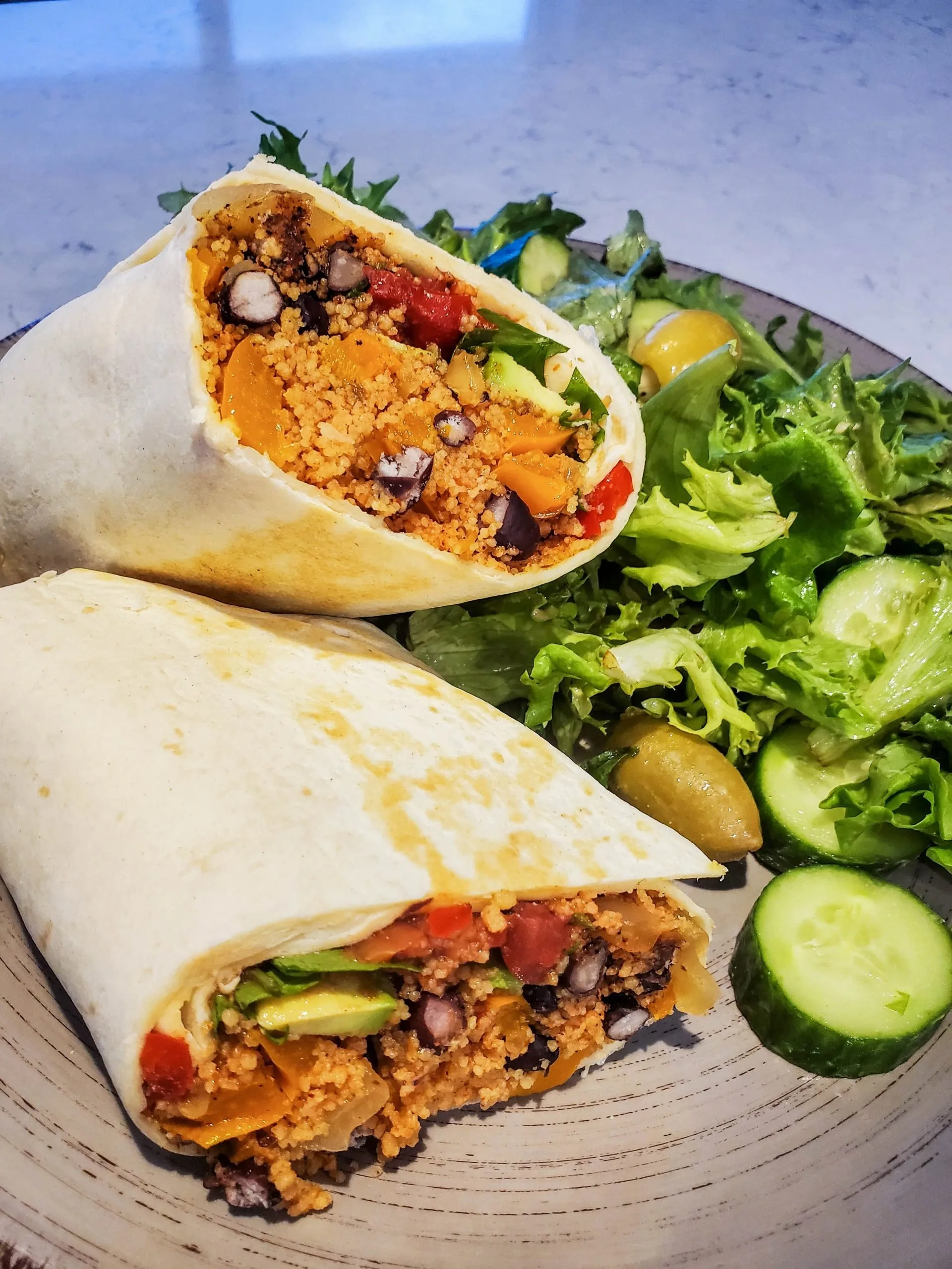 Vegan Burrito with Chips and Chipotle Salsa Vegan Burrito with Chips and Chipotle Salsa