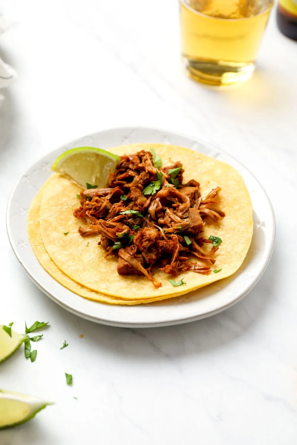 BBQ Braised Jackfruit on Corn Tortillas BBQ Braised Jackfruit on Corn Tortillas