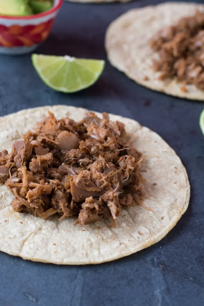 BBQ Braised Jackfruit on Flour Tortillas BBQ Braised Jackfruit on Flour Tortillas