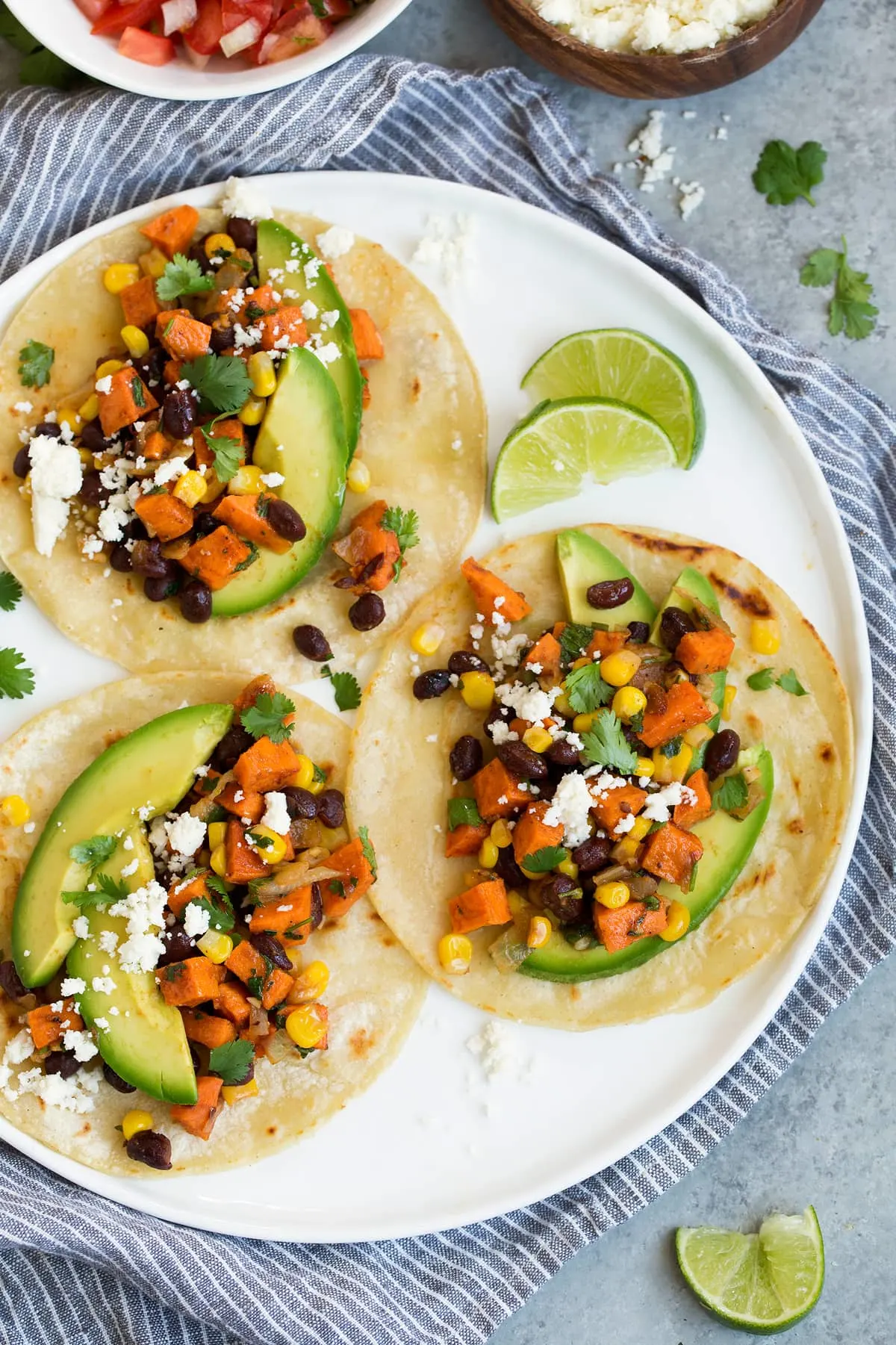 Vegan Sweet Potato Breakfast Tacos on Corn Tortillas Vegan Sweet Potato Breakfast Tacos on Corn Tortillas