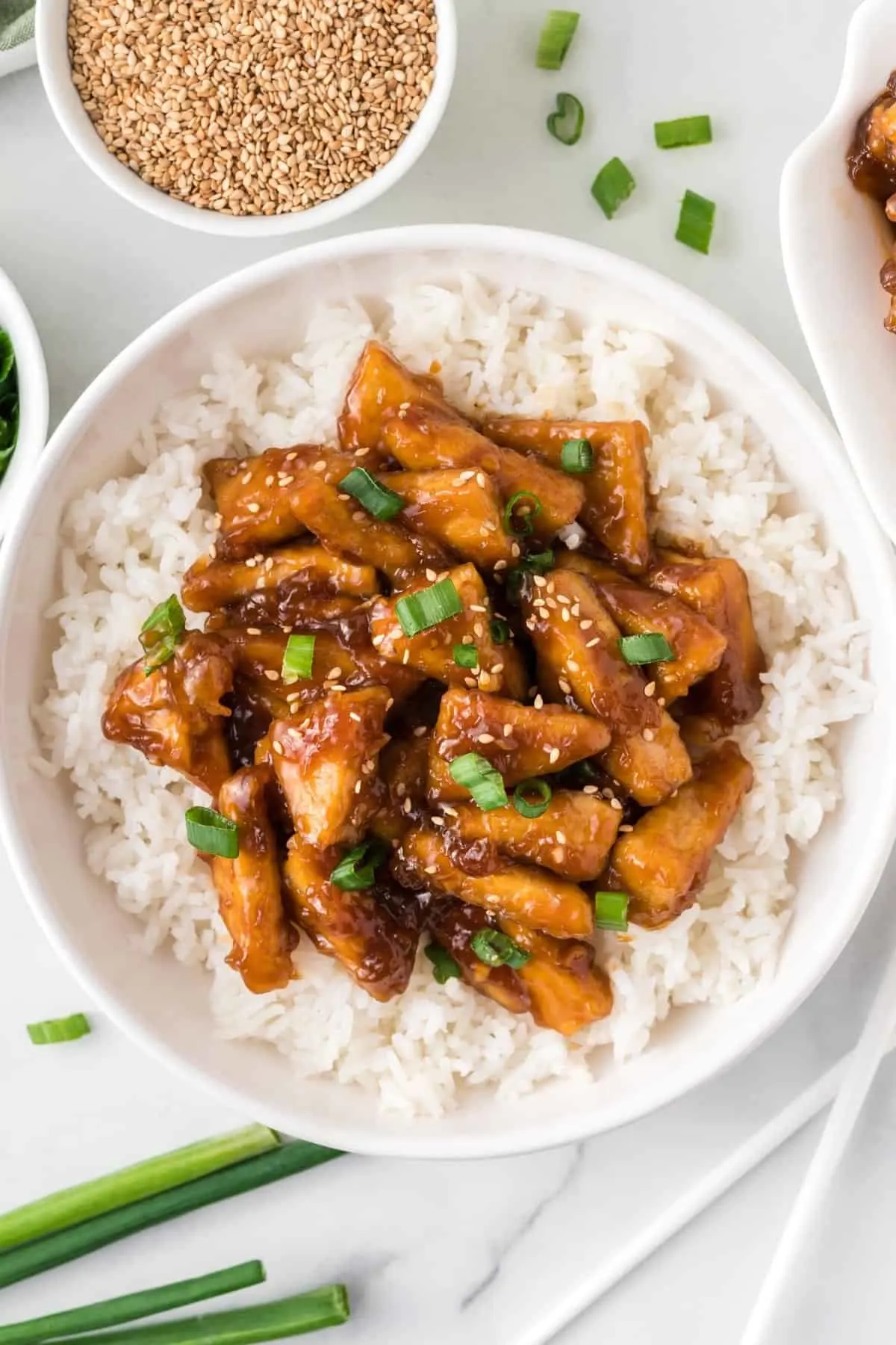 Teriyaki Tofu with Steamed Rice