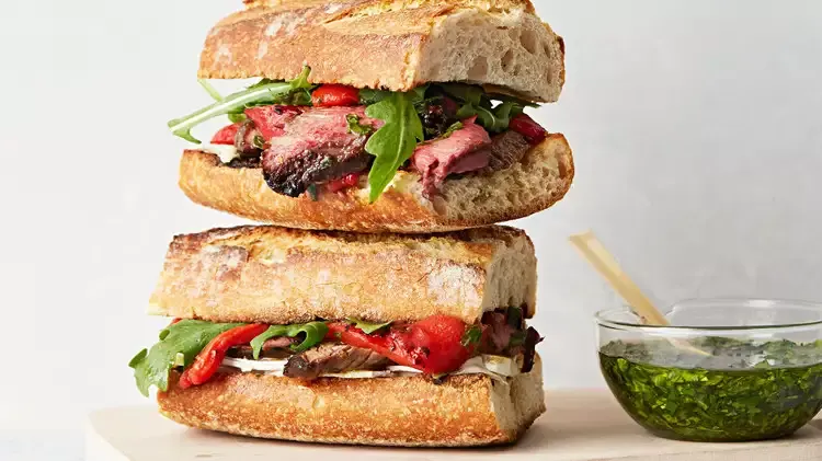 Steak and Brie Sandwich & Garden Salad Steak and Brie Sandwich & Garden Salad