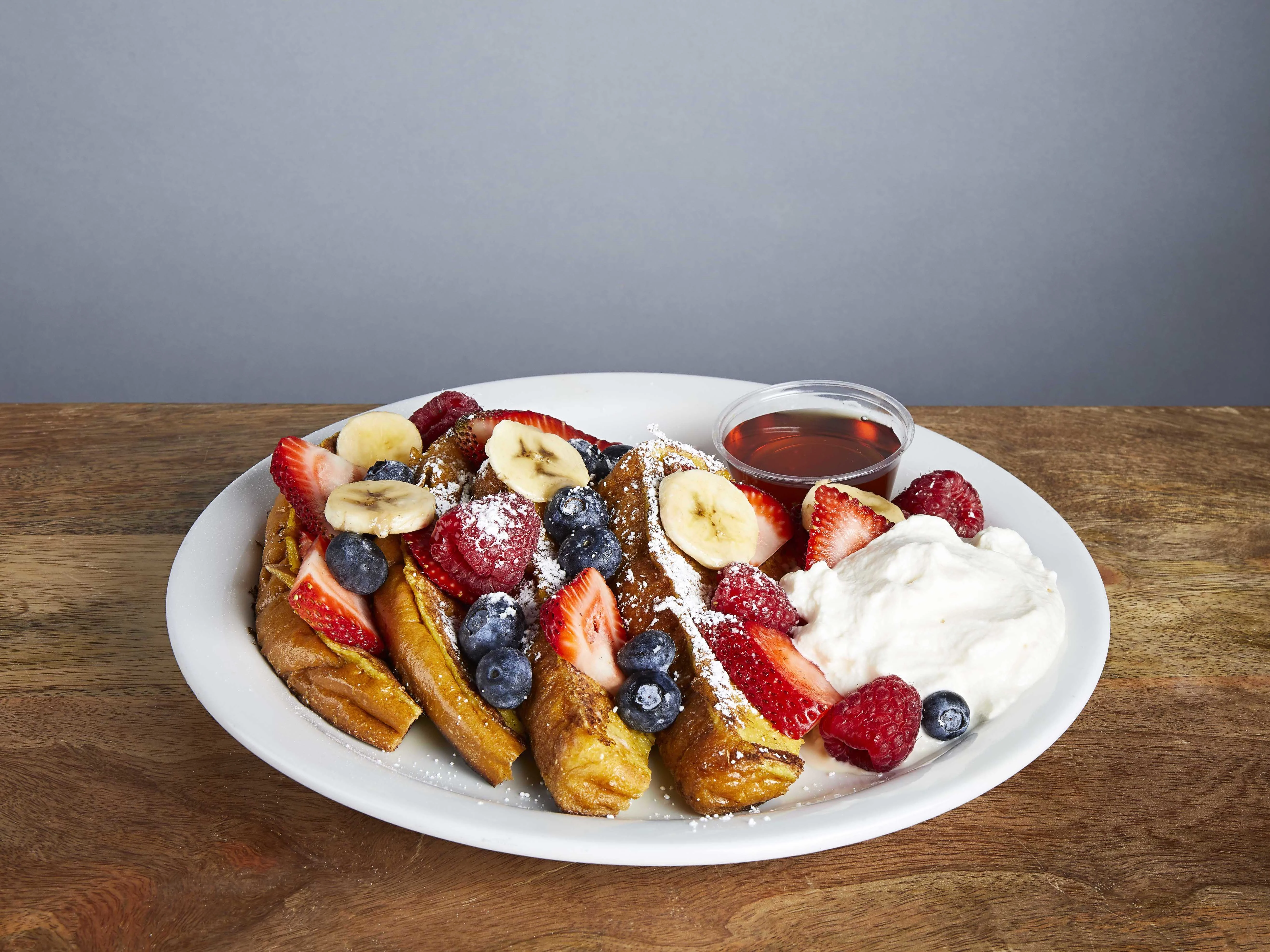 Boxed French Toast with Scrambled Eggs
