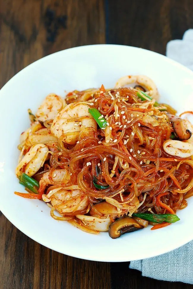 Gochujang Shrimp Japchae Bowl Gochujang Shrimp Japchae Bowl
