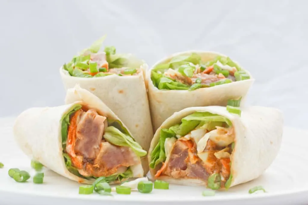 Ahi Tuna Poke Wrap & Shoyu Salad Ahi Tuna Poke Wrap & Shoyu Salad