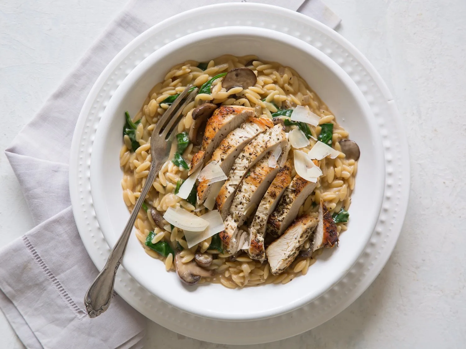 Chicken Marsala with Italian Risotto and Sauteed Broccoli Chicken Marsala with Italian Risotto and Sauteed Broccoli