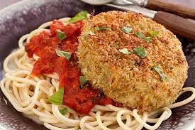 Vegan Eggplant (No Cheese) with Linguini Aglio Olio and Italian Roasted Vegetables Vegan Eggplant (No Cheese) with Linguini Aglio Olio and Italian Roasted Vegetables