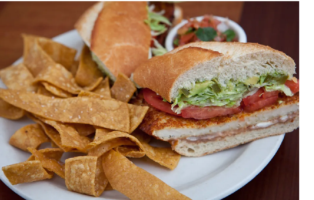 Chile Relleno Torta with Chips & Salsa Chile Relleno Torta with Chips & Salsa