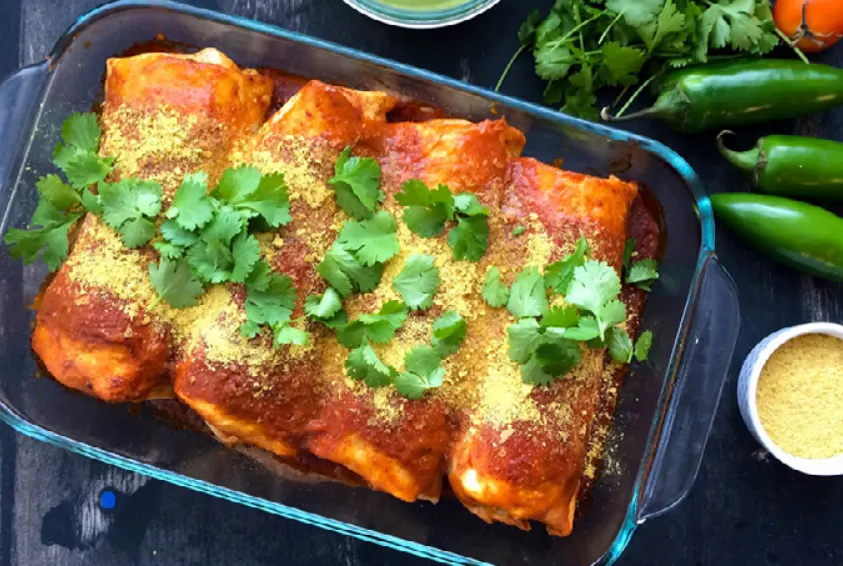 Vegan Mushroom & Vegetable Enchiladas
