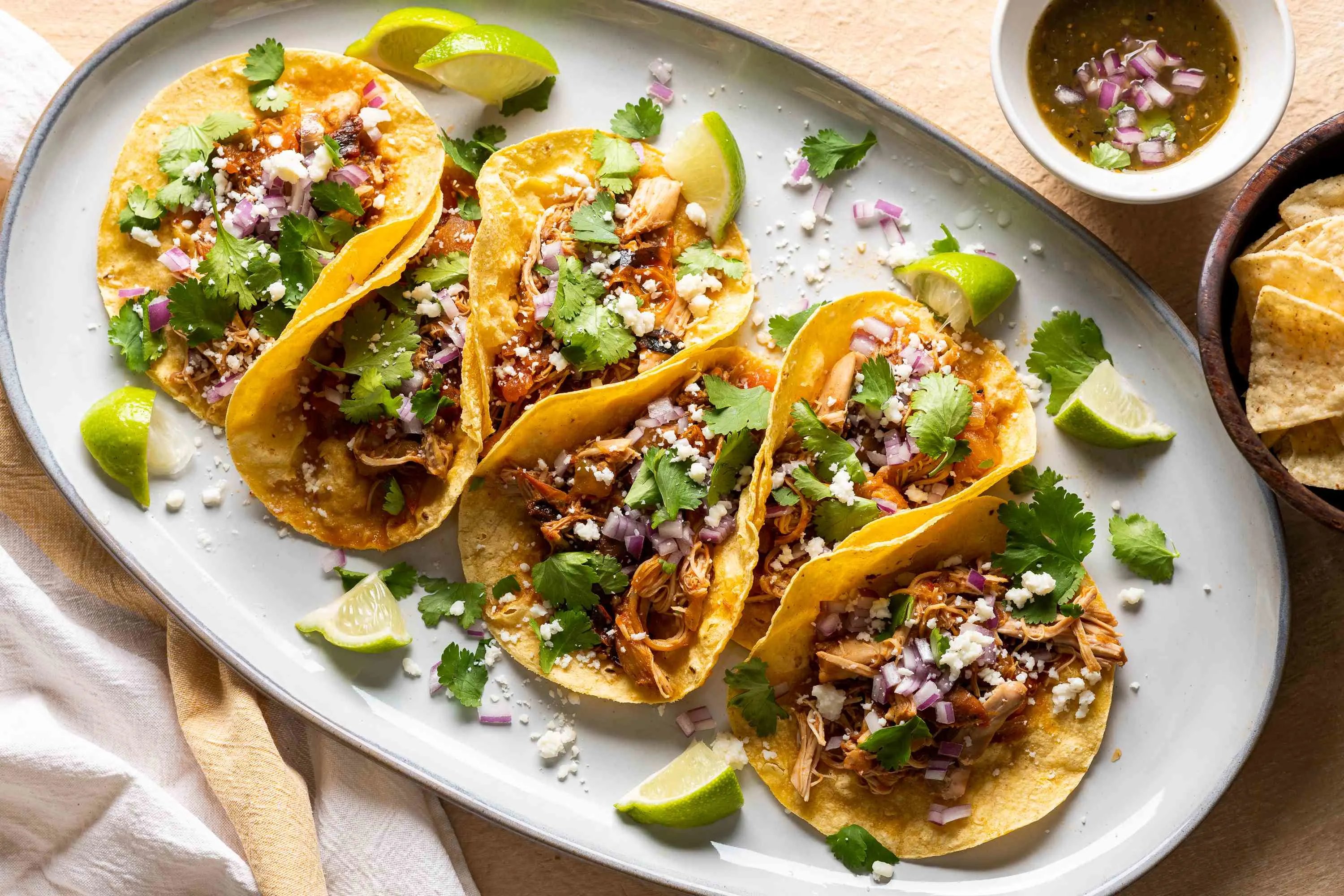 Chicken Tinga Taco Plate