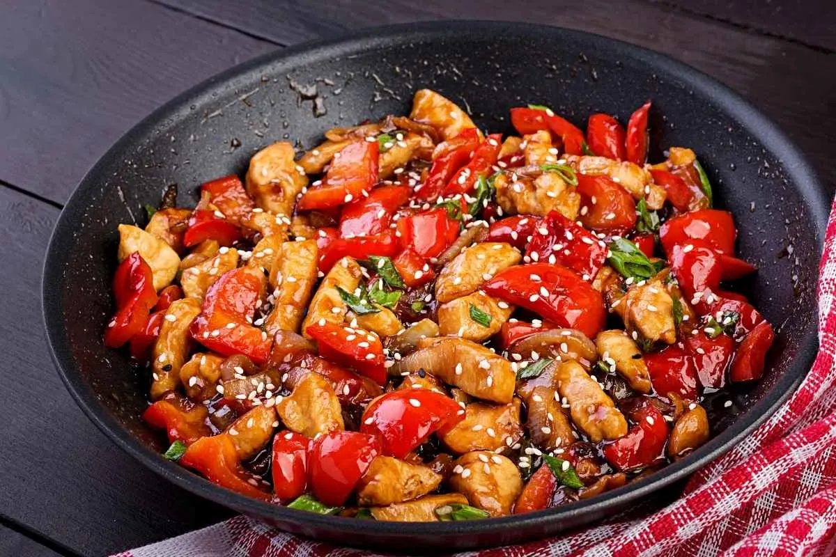 Tai Chin Chicken with White Rice & Sauteed String Beans