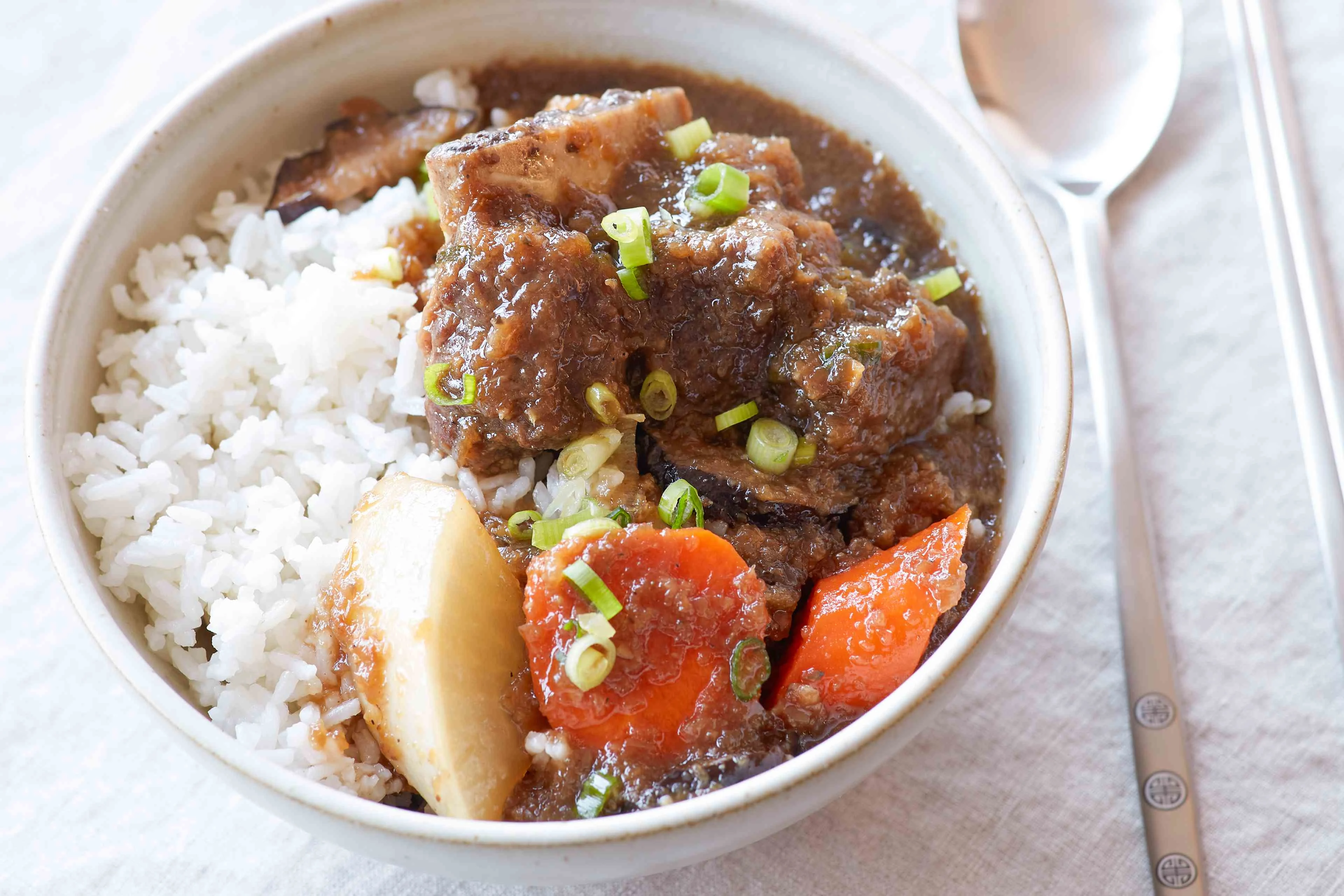 Korean Braised Short Rib with White Rice & Kimchi Korean Braised Short Rib with White Rice & Kimchi