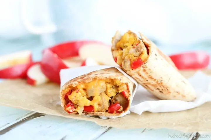 Breakfast Burrito with Chicken Apple Sausage Breakfast Burrito with Chicken Apple Sausage