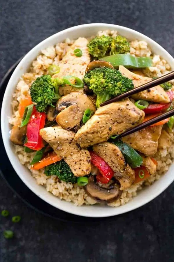 Chicken Broccoli with Brown Rice & Sauteed Vegetables