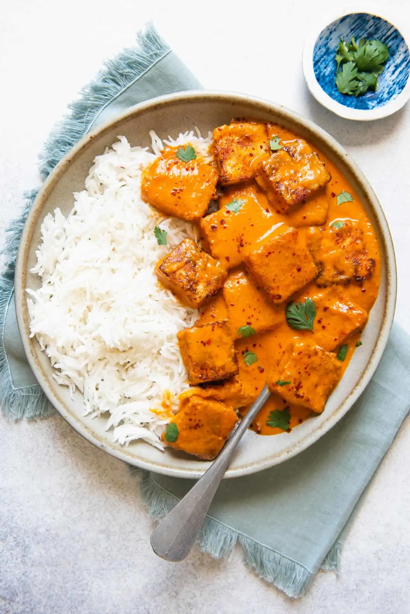 Paneer Tikka Masala, Steamed White Rice, Wheat Roti & Chana Masala [22oz]