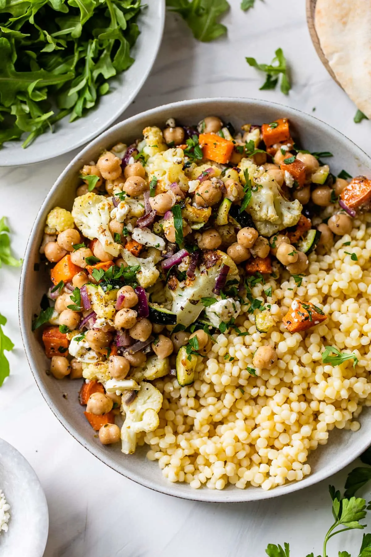 Warm Seasonal Veggies with Warm Chickpea Salad & Rice (Dairy-Free) Warm Seasonal Veggies with Warm Chickpea Salad & Rice (Dairy-Free)