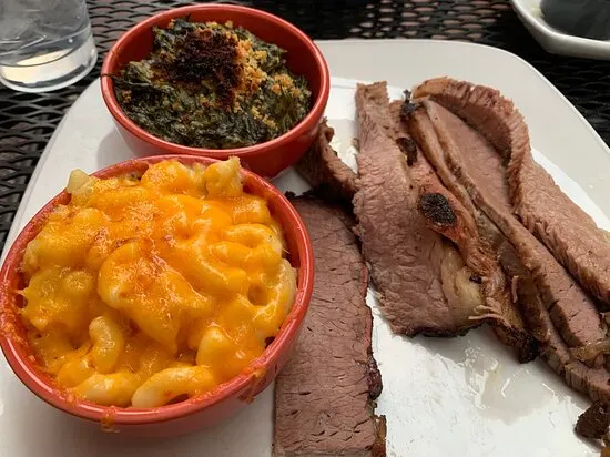 BBQ Brisket with Cheddar Mac & Creamed Spinach
