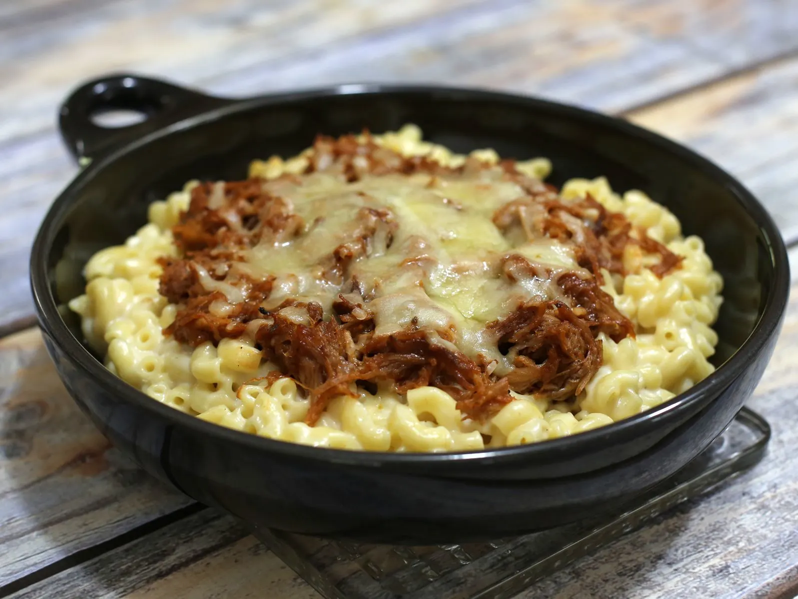BBQ Pulled Pork with Cheddar Mac & Creamed Spinach