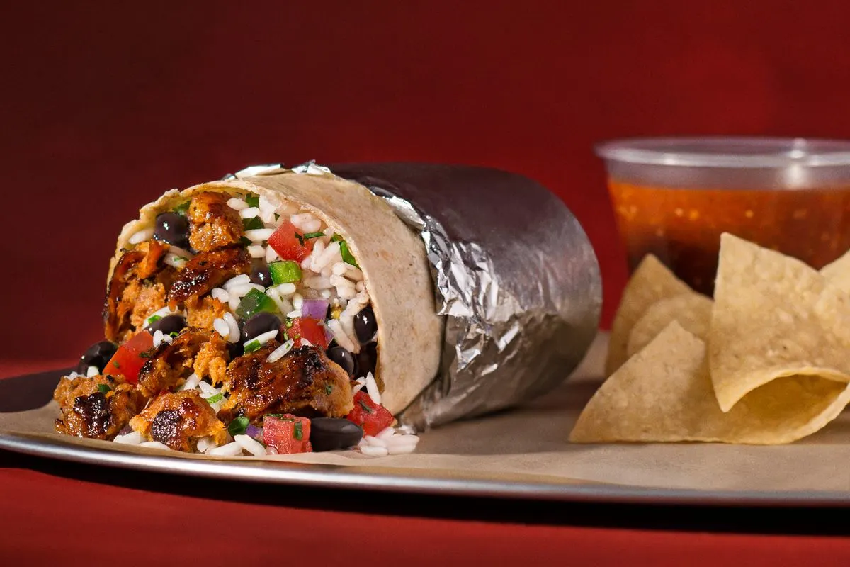 Chorizo Burrito with Chips & Salsa