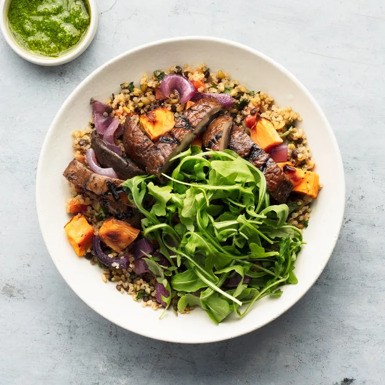 Allergen Free Vegan Portobello Salad Bowl Allergen Free Vegan Portobello Salad Bowl
