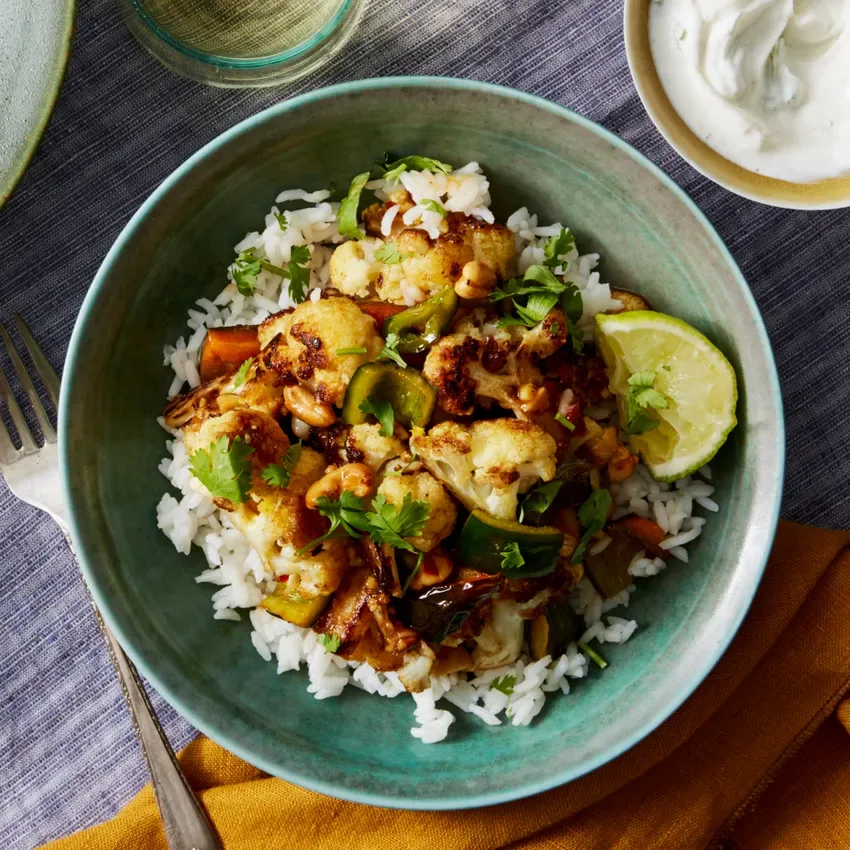 Allergen-Free Vegan Roasted Cauliflower with Jasmine Rice Box