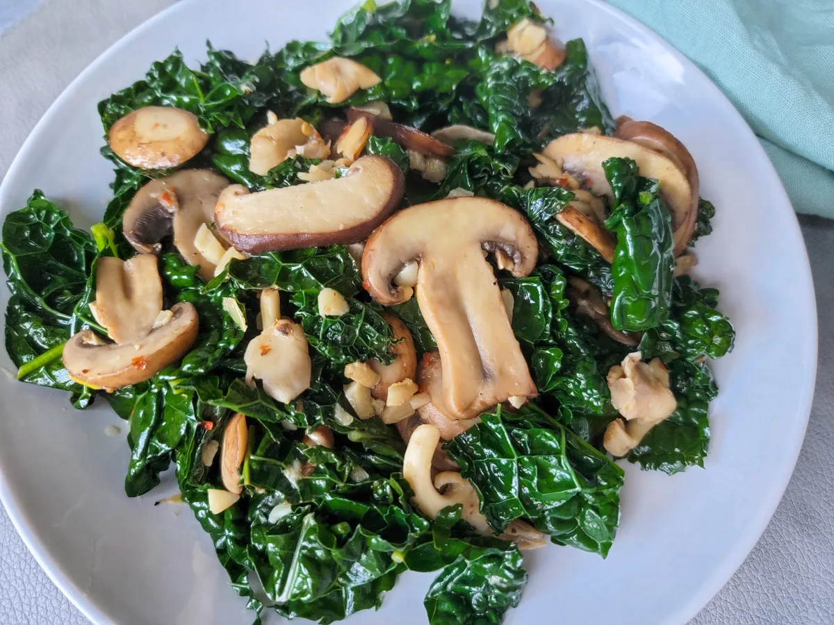 Sauteed Portabello Mushroom and Kale