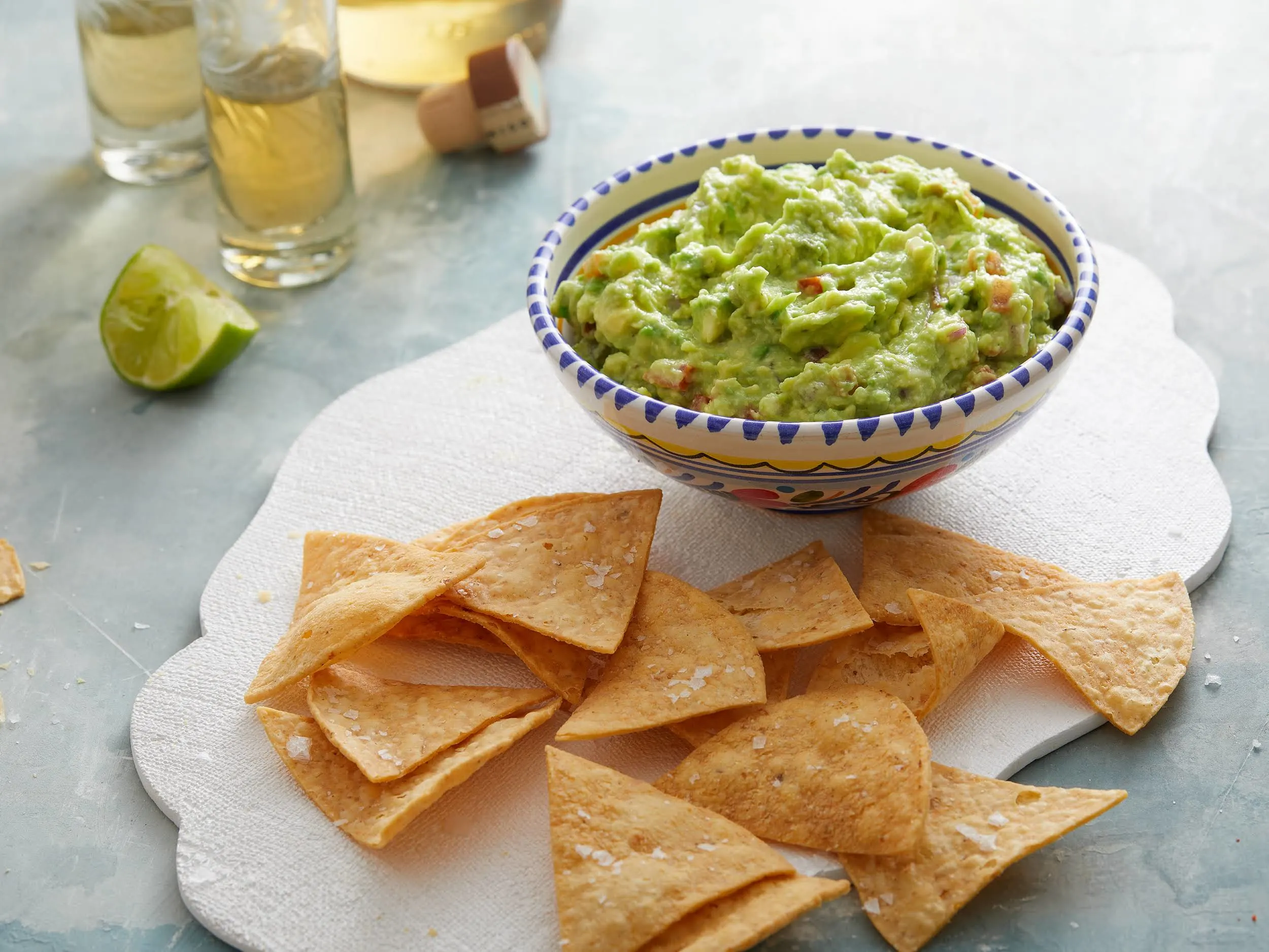 Boxed Chips and Guacamole Appetizer