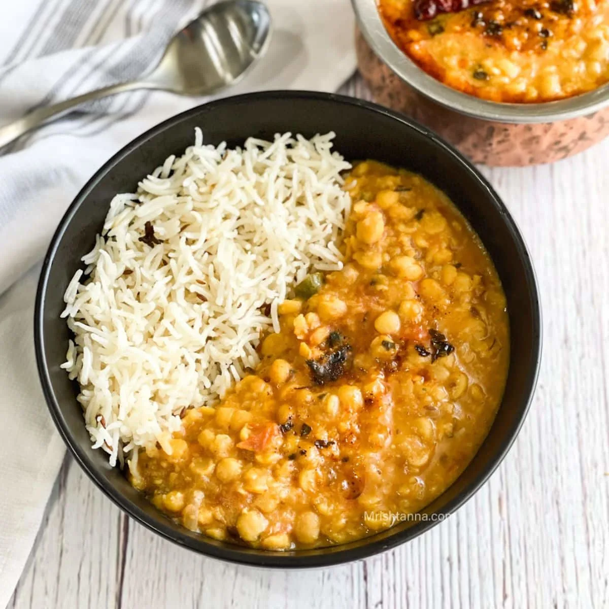 Chana Masala with Rice, Naan and Dal Tadka Chana Masala with Rice, Naan and Dal Tadka