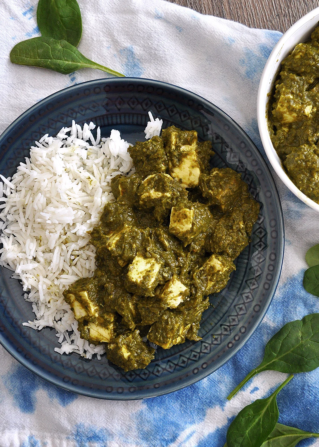 Saag Paneer with Rice, Naan and Dal Tadka Saag Paneer with Rice, Naan and Dal Tadka