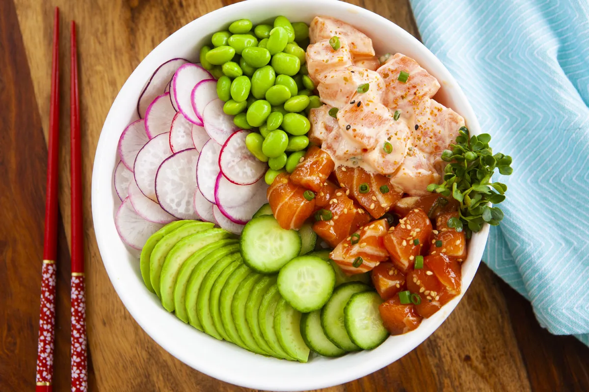 Poke Life Special Mixed Green Salad Bowl with Citrus ponzu and Spicy Mayo (NO Sesame Seeds) Poke Life Special Mixed Green Salad Bowl with Citrus ponzu and Spicy Mayo (NO Sesame Seeds)