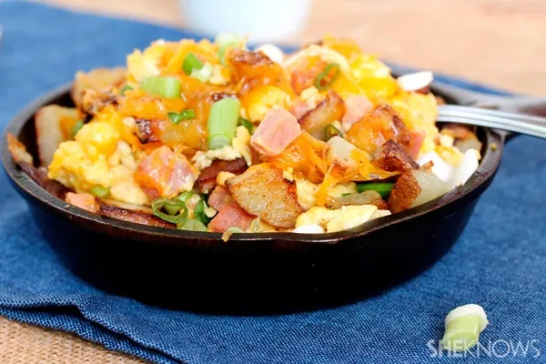 Breakfast Burrito Bowl With Ham