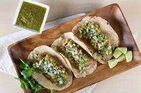 Chile Verde Tacos Plate