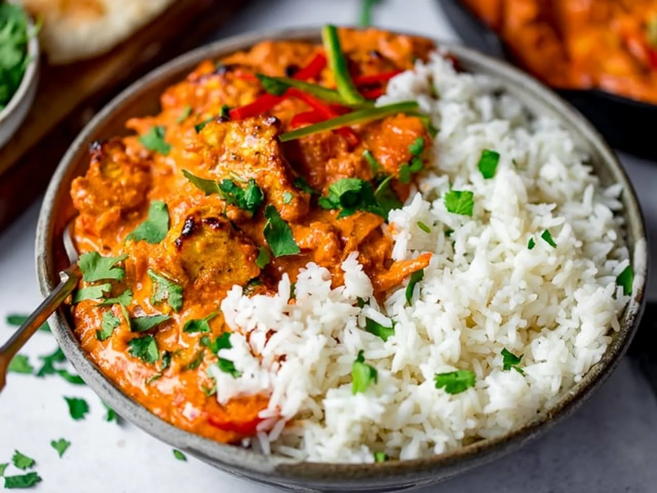 Chicken a la Provencale with Steamed Broccoli and Carrots and Basmati Rice