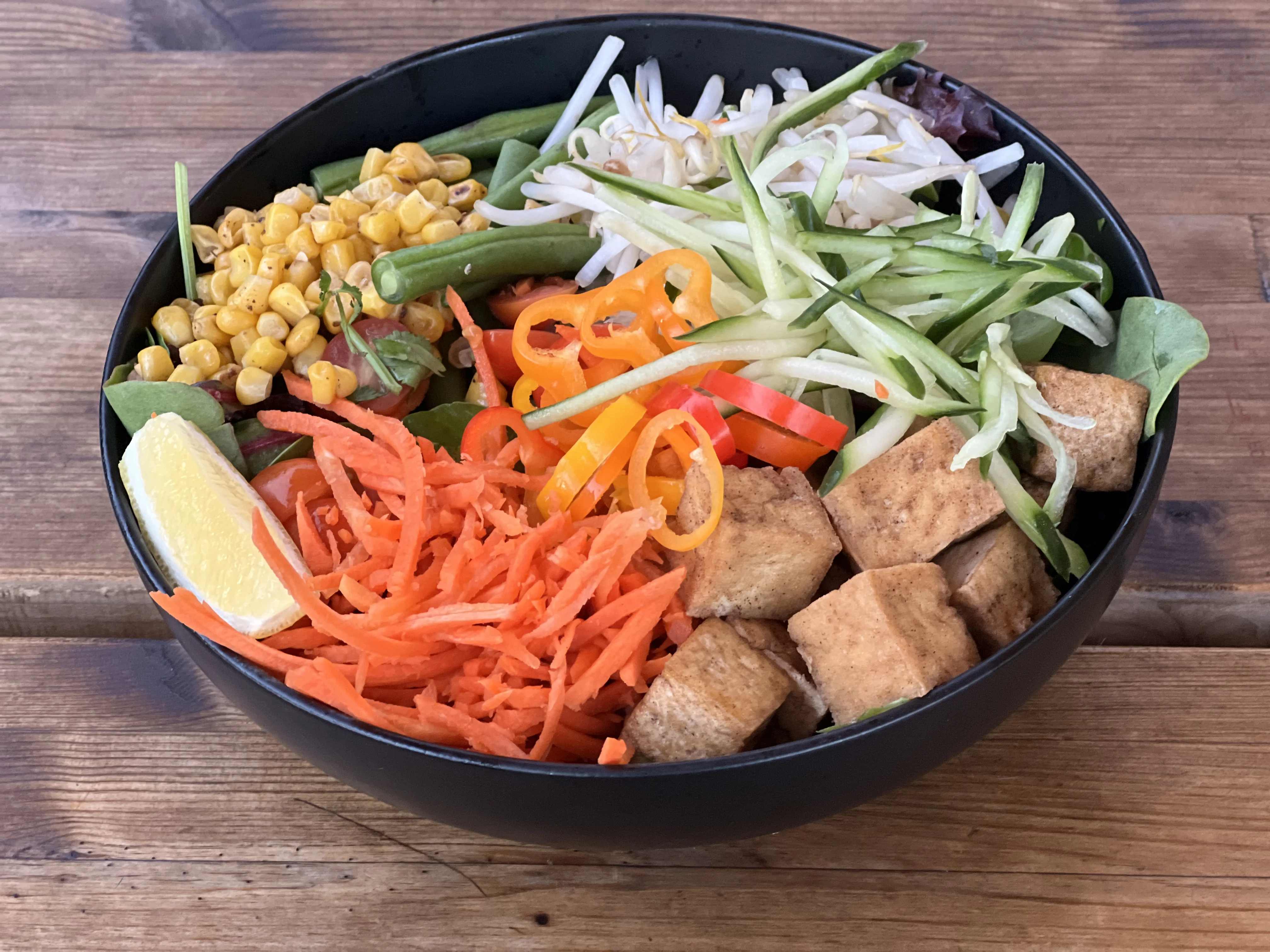 Tofu and Soy Ginger over Spring Mix Box