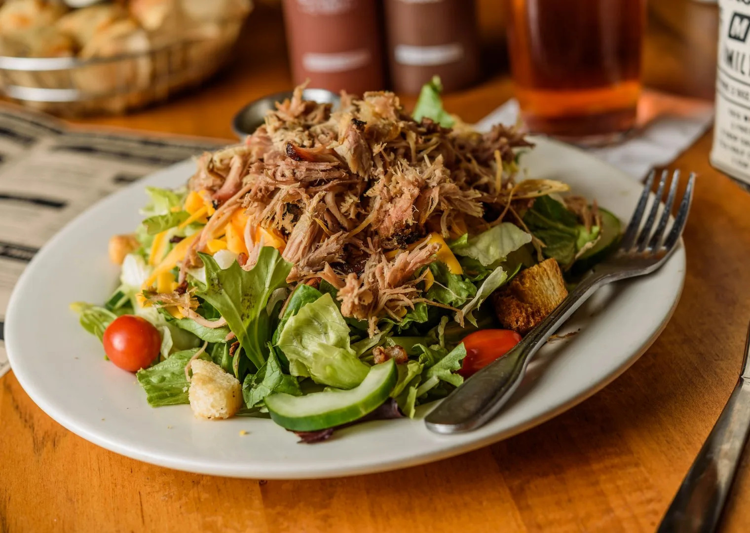 Pulled Pork Garden Salad