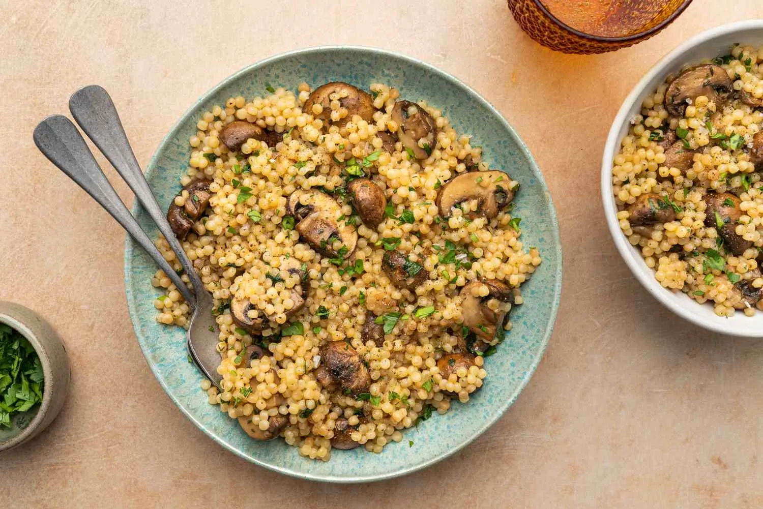 Mediterranean Vegan Mushroom and Spinach Cous Cous Mediterranean Vegan Mushroom and Spinach Cous Cous