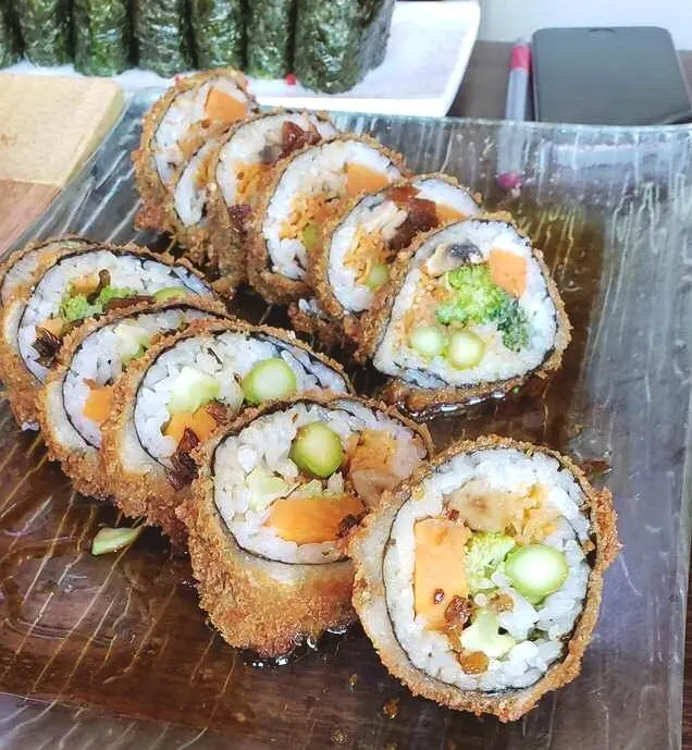 Vegetable Tempura Rolls Vegetable Tempura Rolls