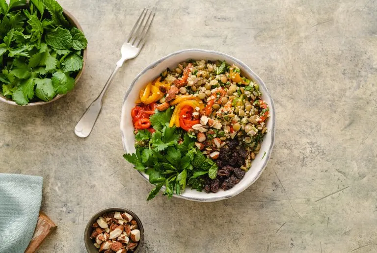 Vegan Power Goddess Bowl wi/ Vegetable Basmati Rice, Ratatouille, Parsley Pesto Vegan Power Goddess Bowl wi/ Vegetable Basmati Rice, Ratatouille, Parsley Pesto