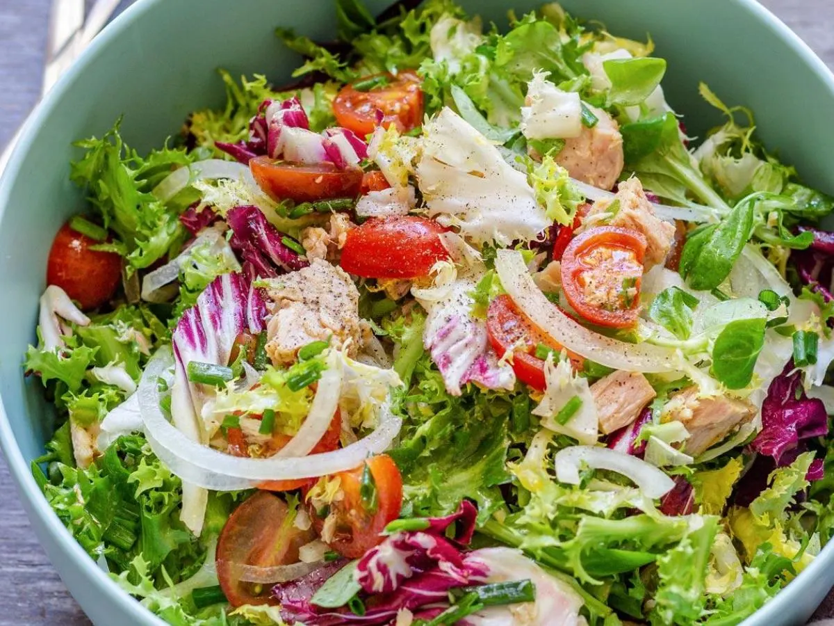 Large House Salad with Tuna Salad Large House Salad with Tuna Salad