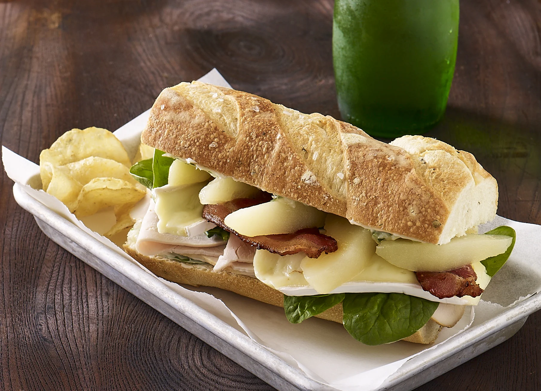 Turkey and Brie Sandwich with Potato Salad Turkey and Brie Sandwich with Potato Salad