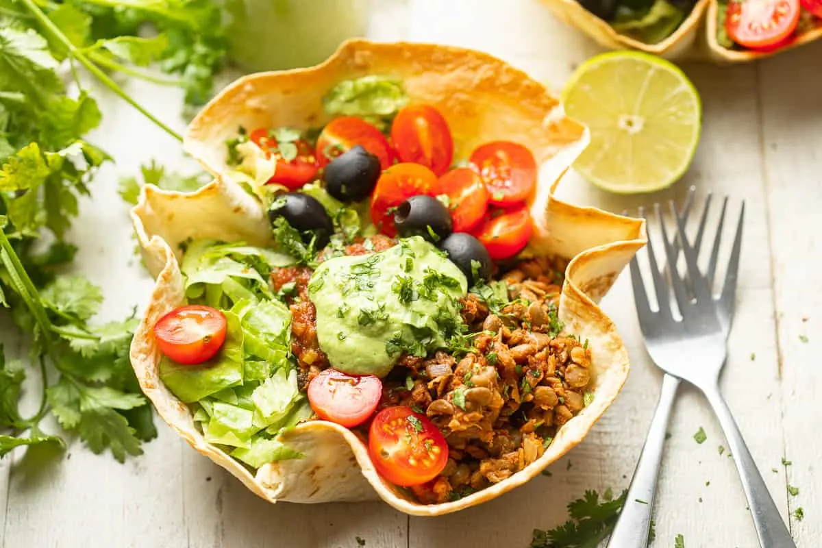 Vegan Taco Boxed Meal with Tiny Salad Vegan Taco Boxed Meal with Tiny Salad