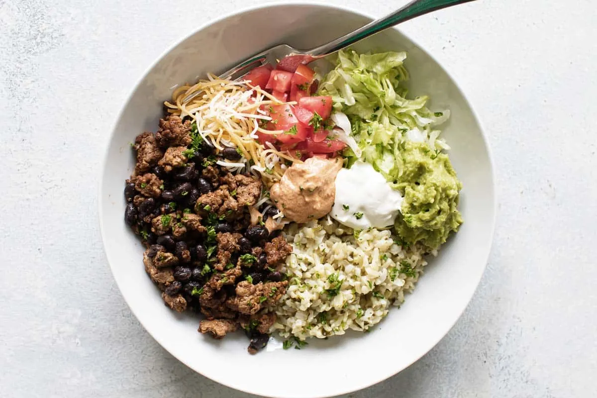 Ground beef Burrito Bowl