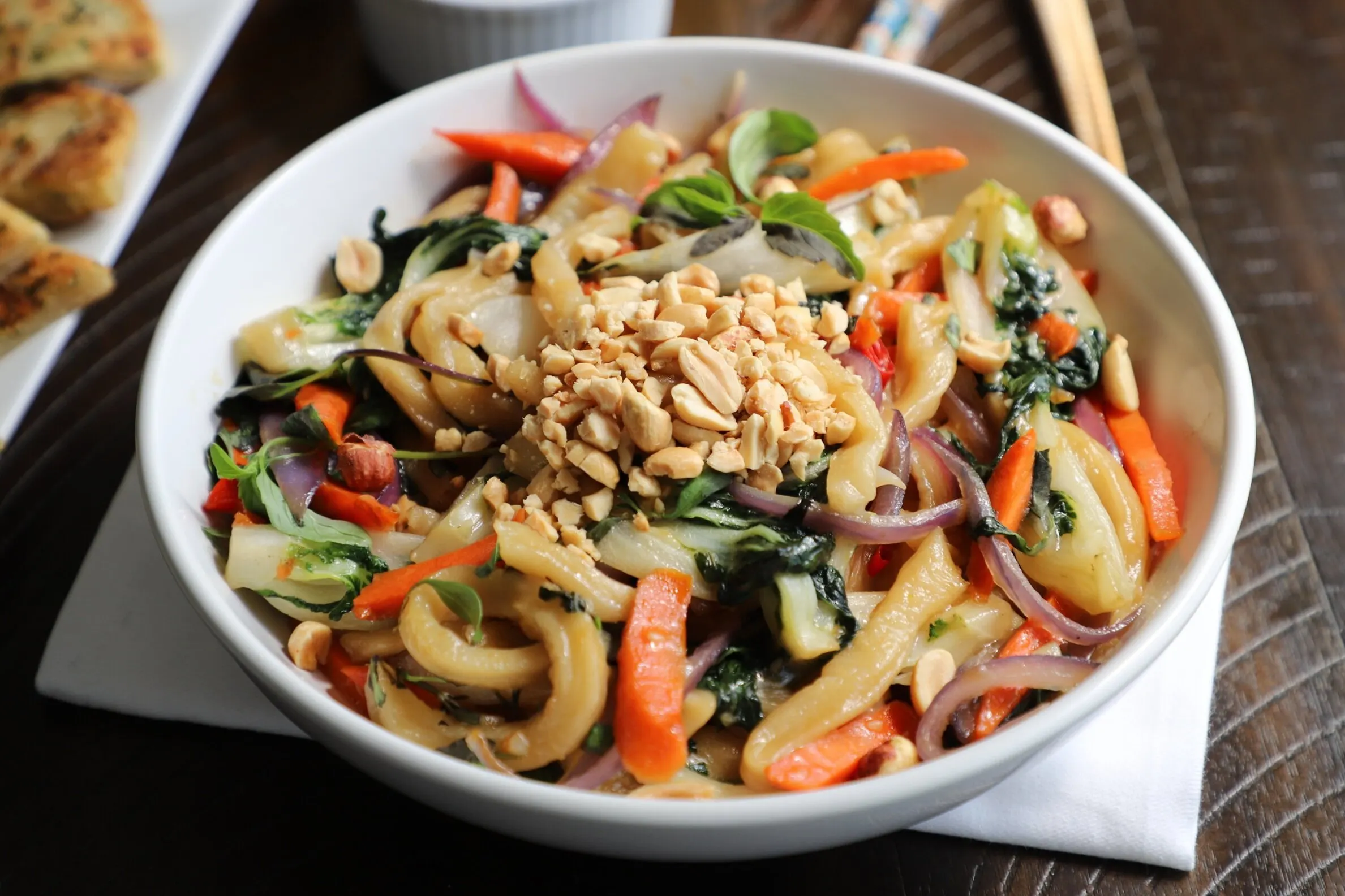 Spicy Drunken Udon Noodle with Mixed Vegetables Spicy Drunken Udon Noodle with Mixed Vegetables