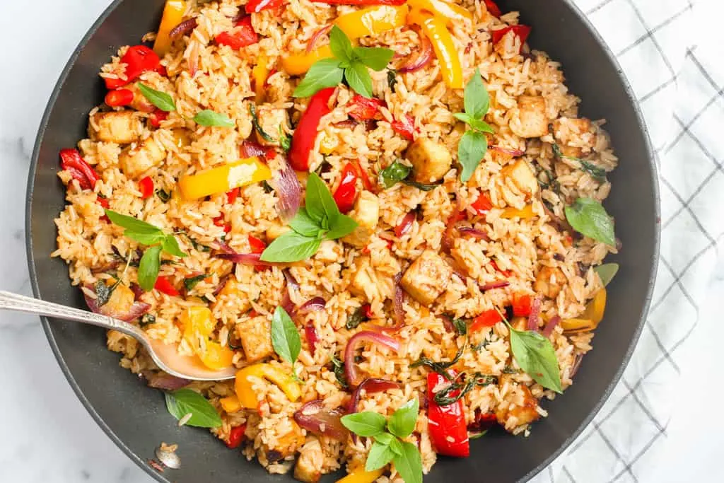 Thai Fried Rice with Fried Tofu Thai Fried Rice with Fried Tofu