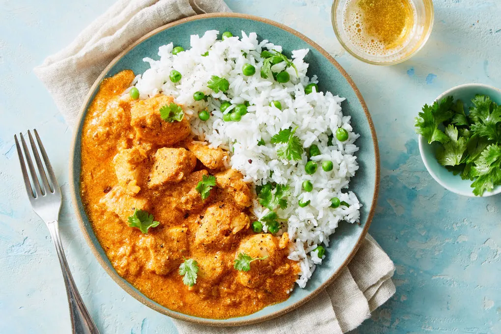 Chicken Tikka Masala, Pulav Rice & Dal Palak (Halal)