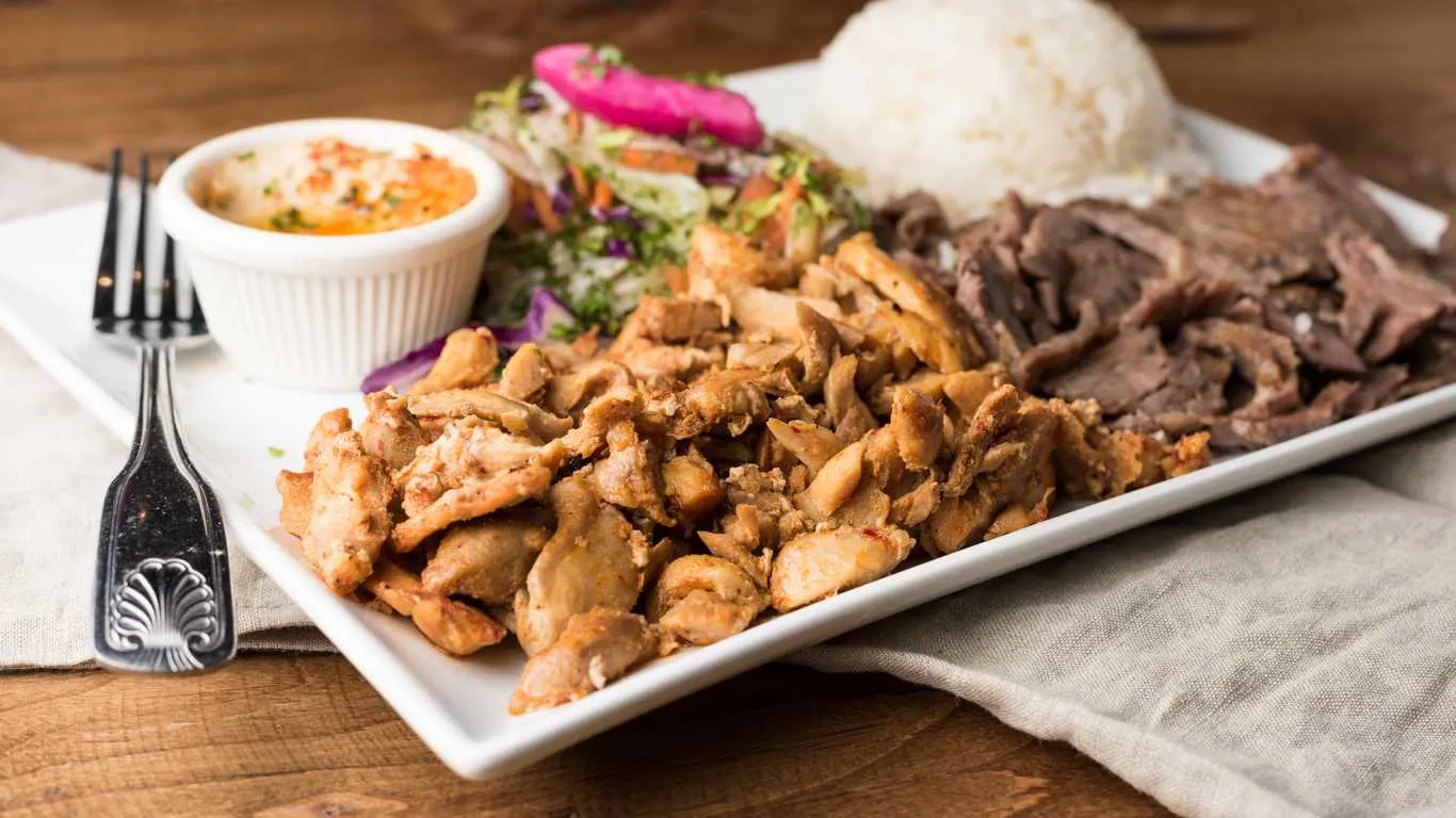 Gluten Free Halal Combo Lamb & Chicken Shawarma Plate (No Pita, No Hummus) Gluten Free Halal Combo Lamb & Chicken Shawarma Plate (No Pita, No Hummus)