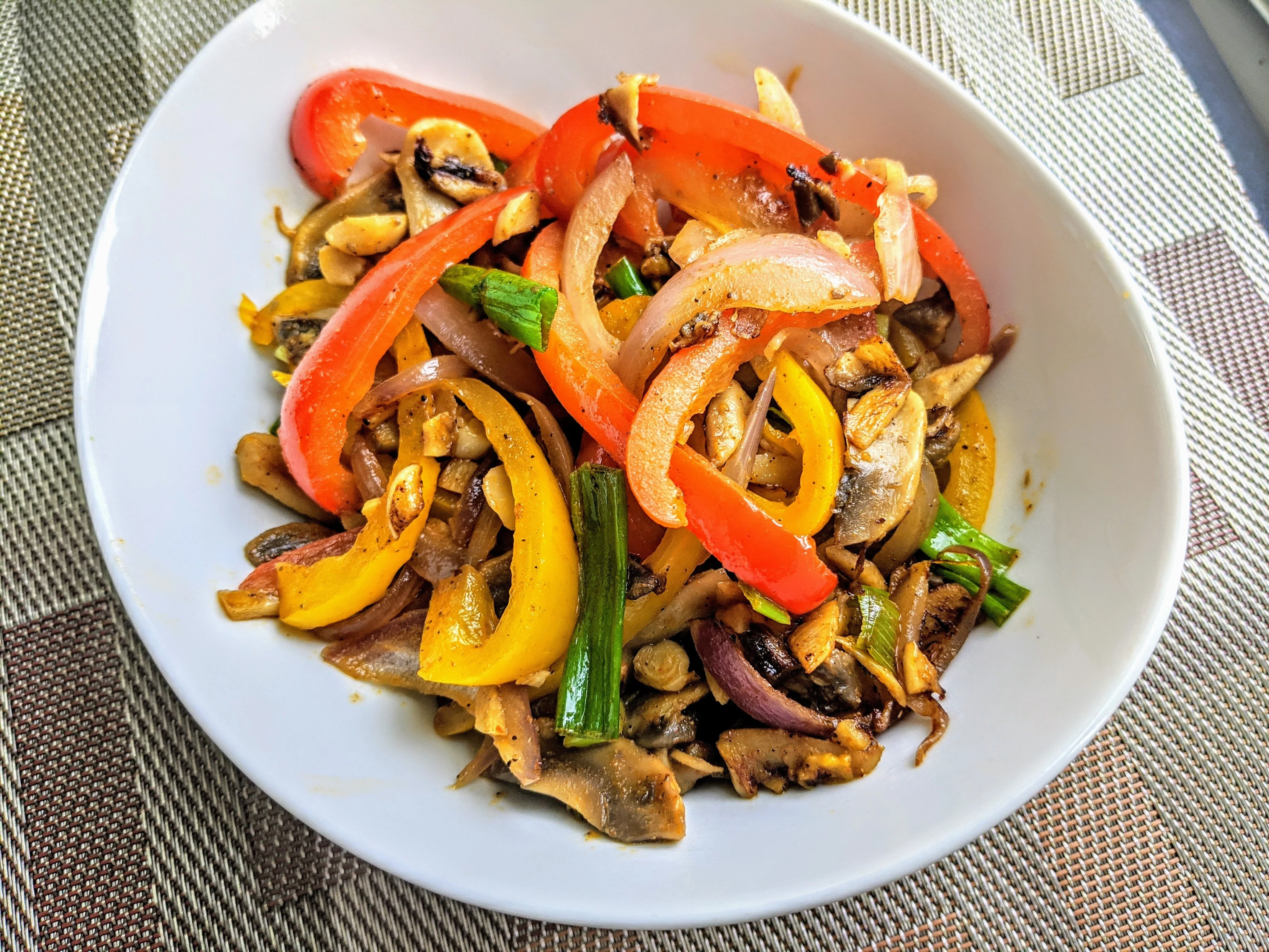 Sauteed Vegetable Fajitas, Spanish Rice, Refried Beans, & Flour Tortillas Sauteed Vegetable Fajitas, Spanish Rice, Refried Beans, & Flour Tortillas