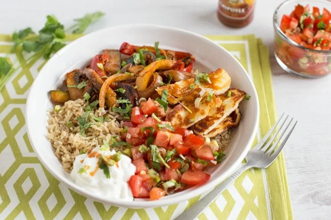 Sauteed Vegetable Fajitas, Spanish Rice, Refried Beans, & Corn Tortillas Sauteed Vegetable Fajitas, Spanish Rice, Refried Beans, & Corn Tortillas
