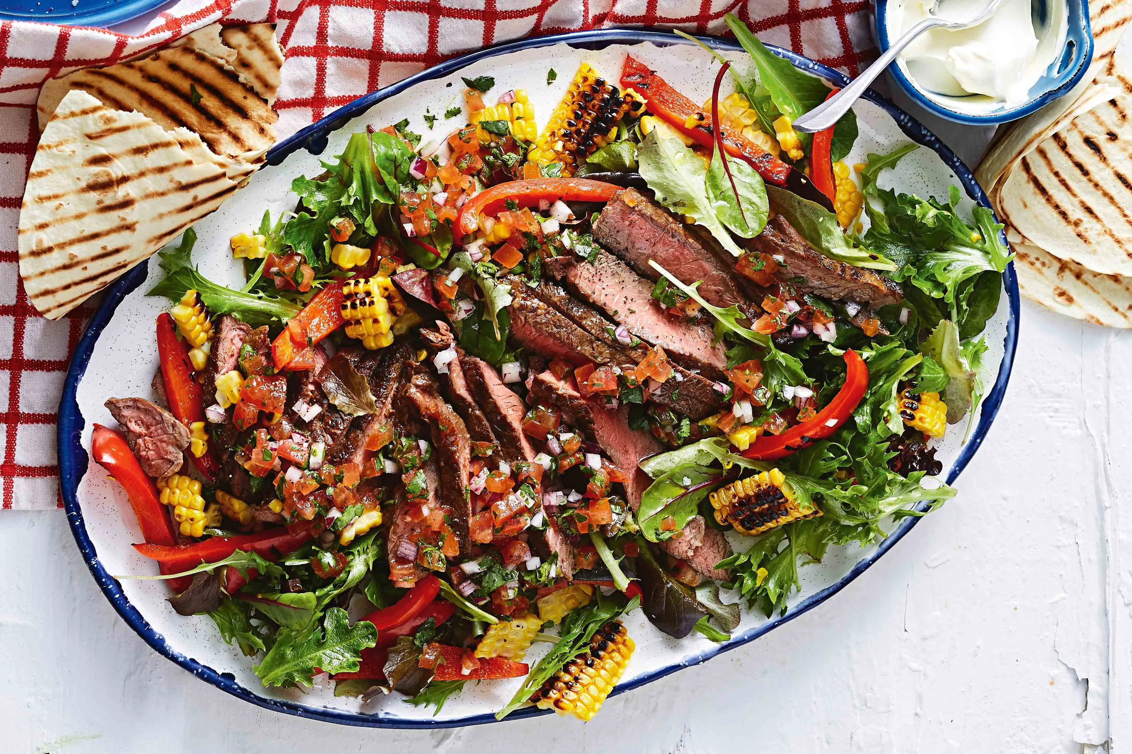 Mexican Steak Salad with Chips and Salsa Mexican Steak Salad with Chips and Salsa